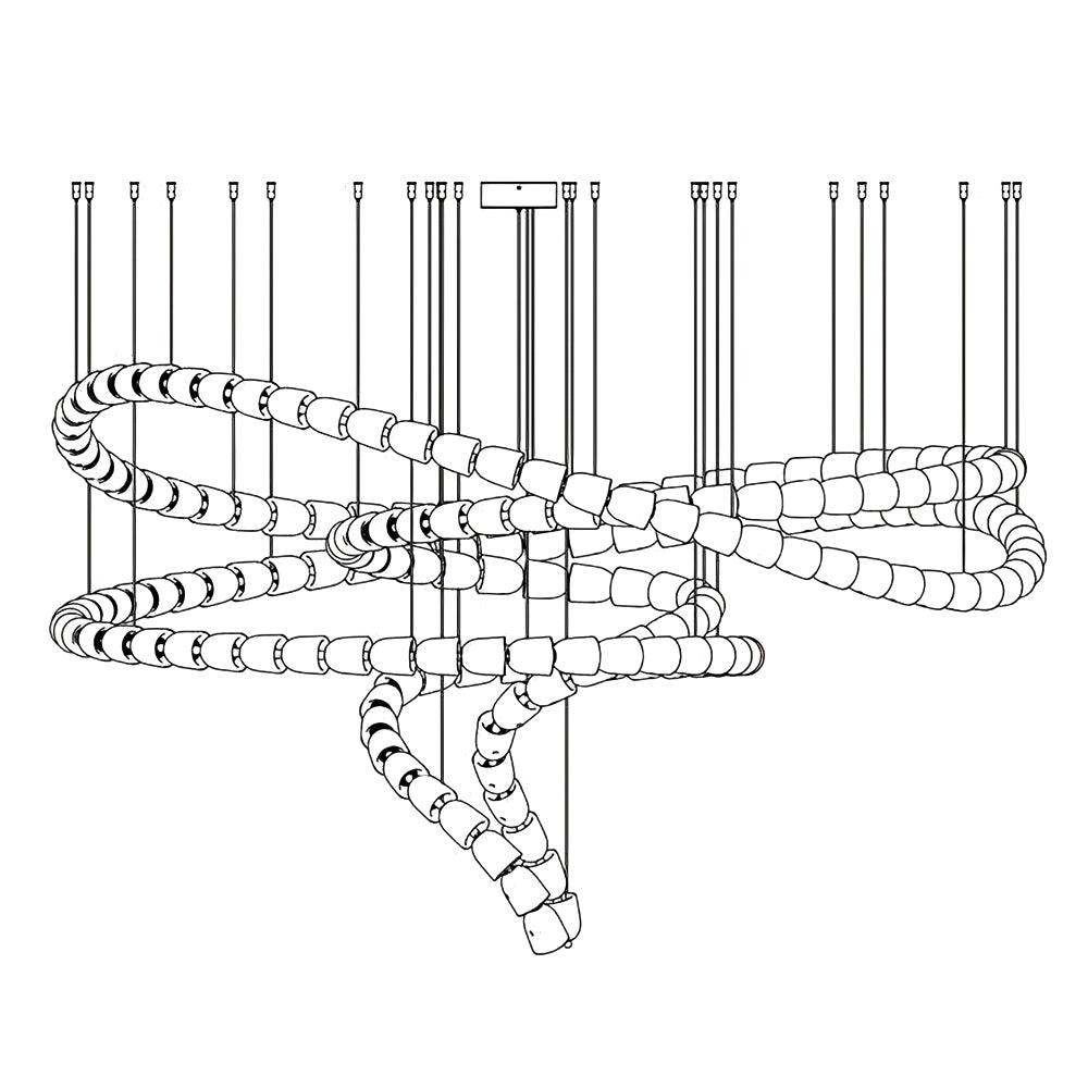 Nexus Gold  Crystal Chandelier