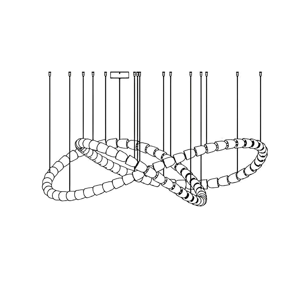 Nexus Gold  Crystal Chandelier