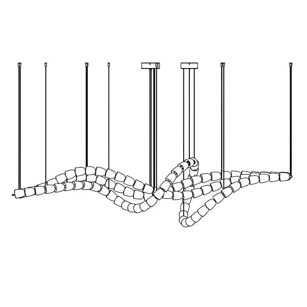 Nexus  Chrome   Crystal Chandelier