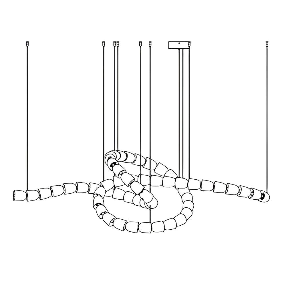 Nexus  Chrome   Crystal Chandelier