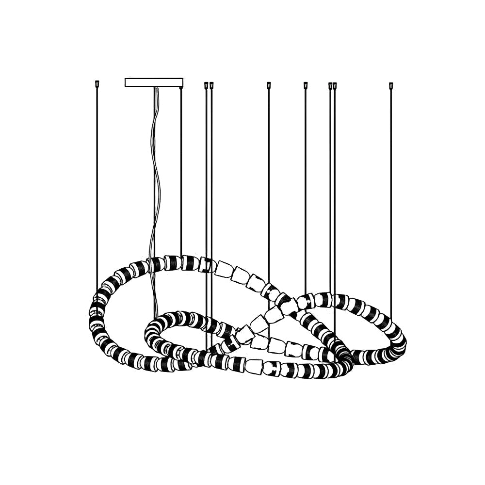 Nexus  Chrome   Crystal Chandelier