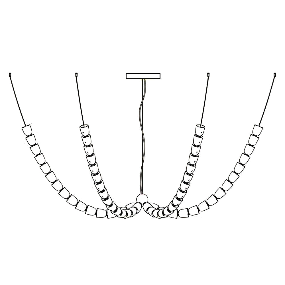 Nexus  Chrome   Crystal Chandelier