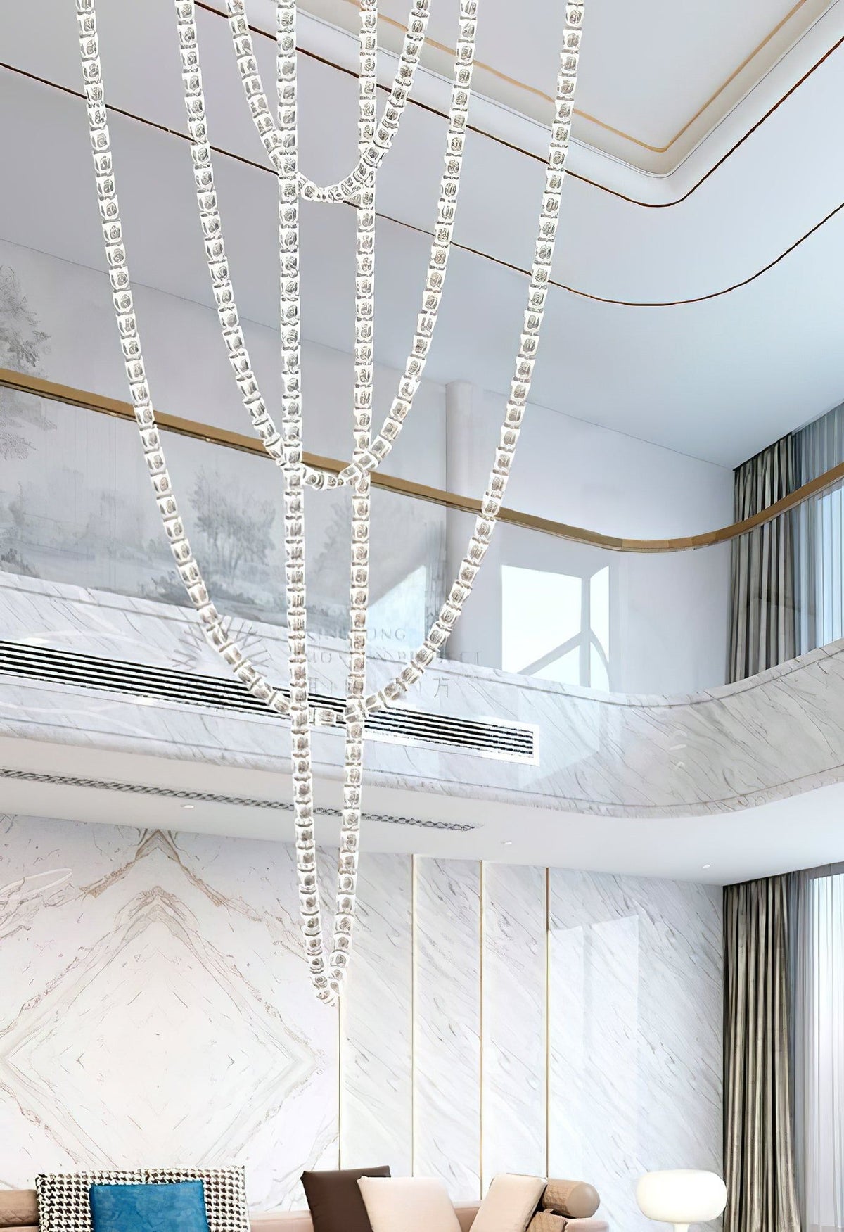 Nexus  Chrome   Crystal Chandelier