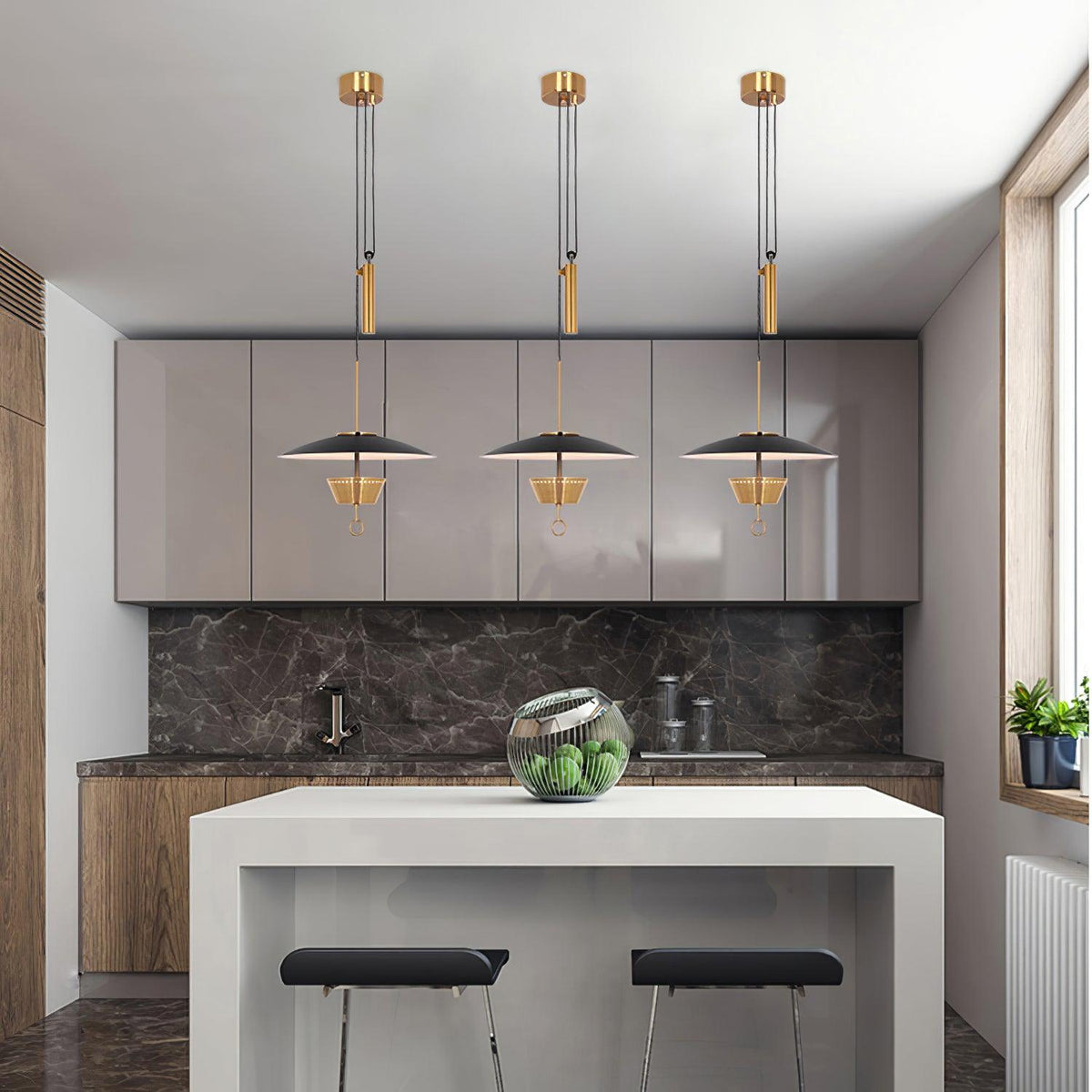 Oriuissa Chandelier Retro Brass