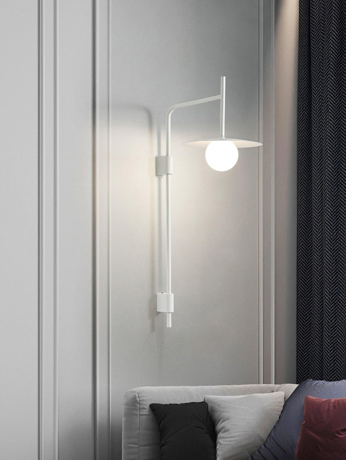 Paxon Swing Arm Plug-in Glass Wall Lamp