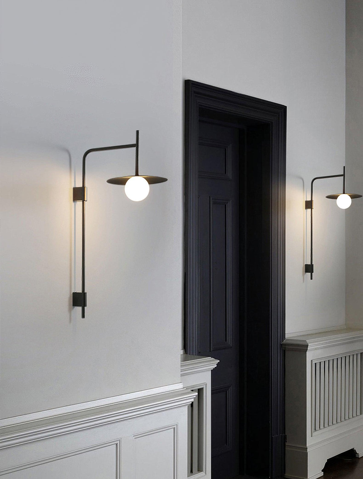 Paxon Swing Arm Plug-in Glass Wall Lamp