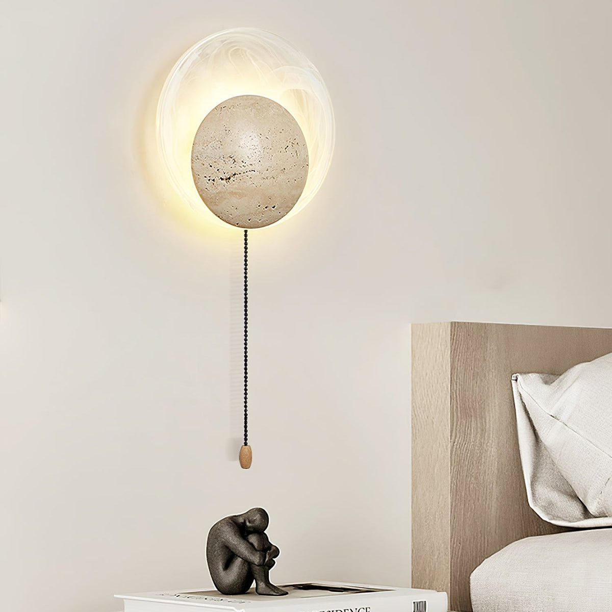 Serinette Orin Travertine Wall Lamp