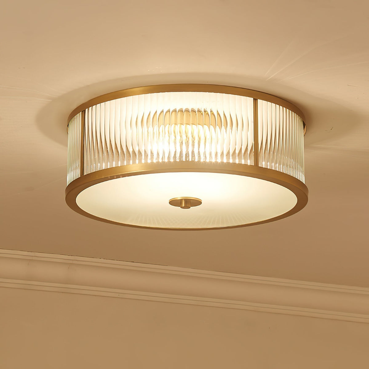 Veleriella Brass Glass CeIling Lamp