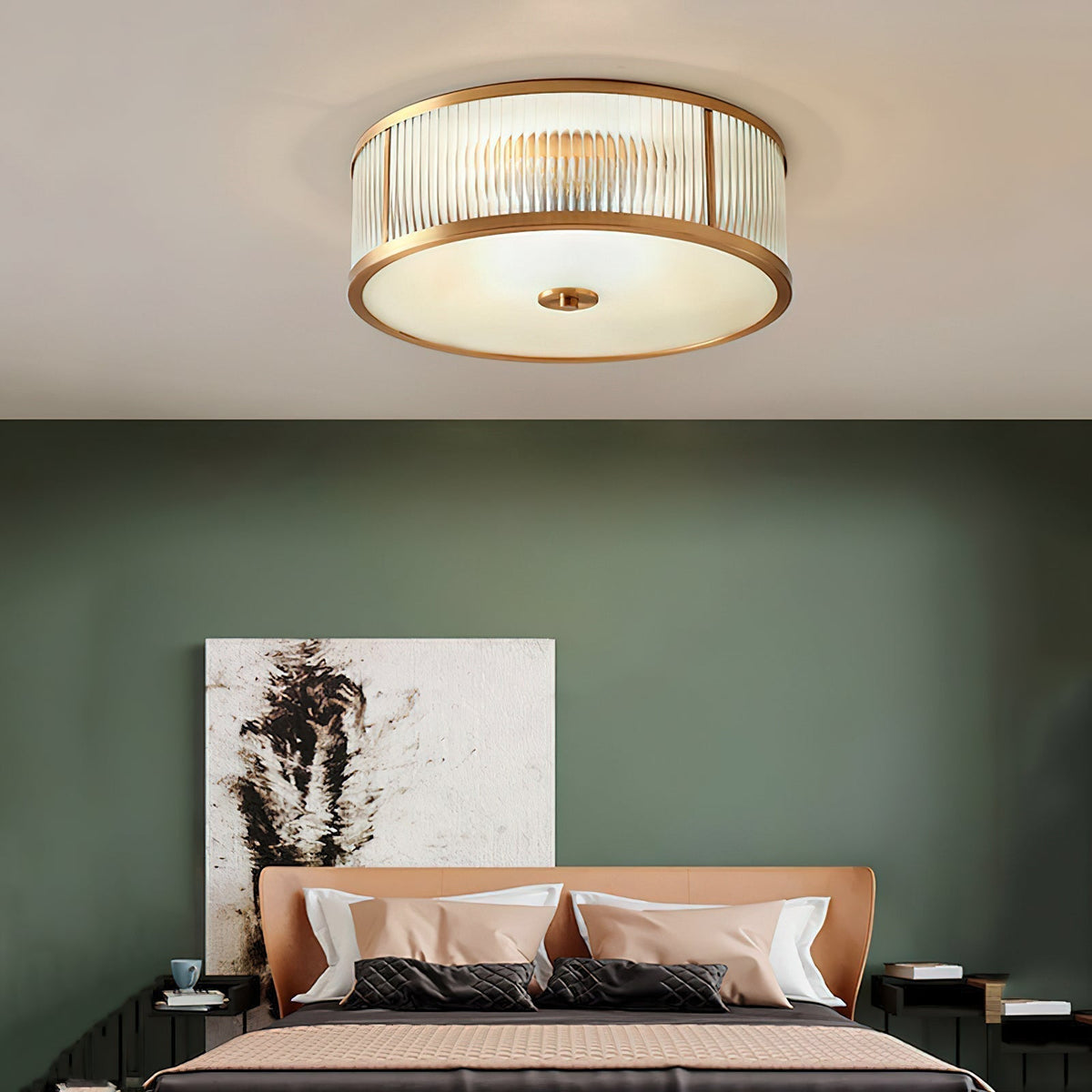 Veleriella Brass Glass CeIling Lamp