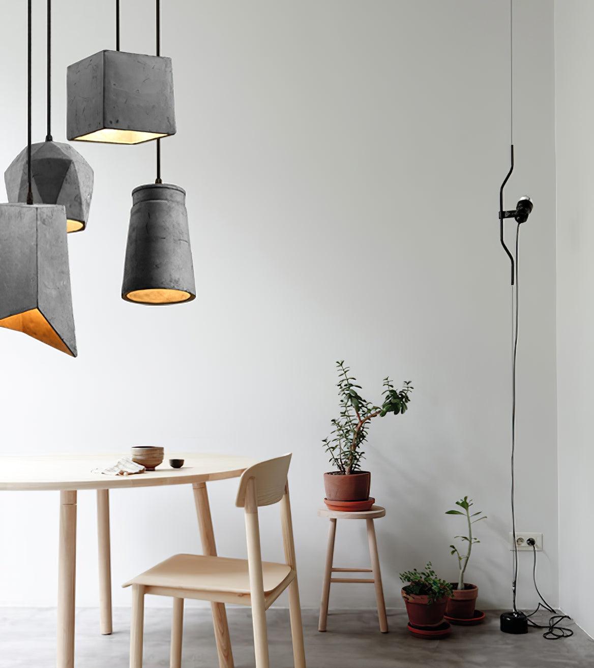 Geo Industrial Cement Pendant Light