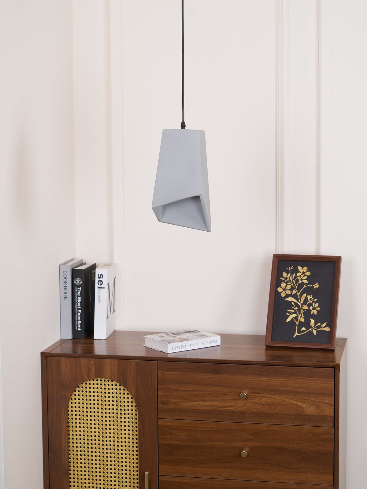 Geo Industrial Cement Pendant Light
