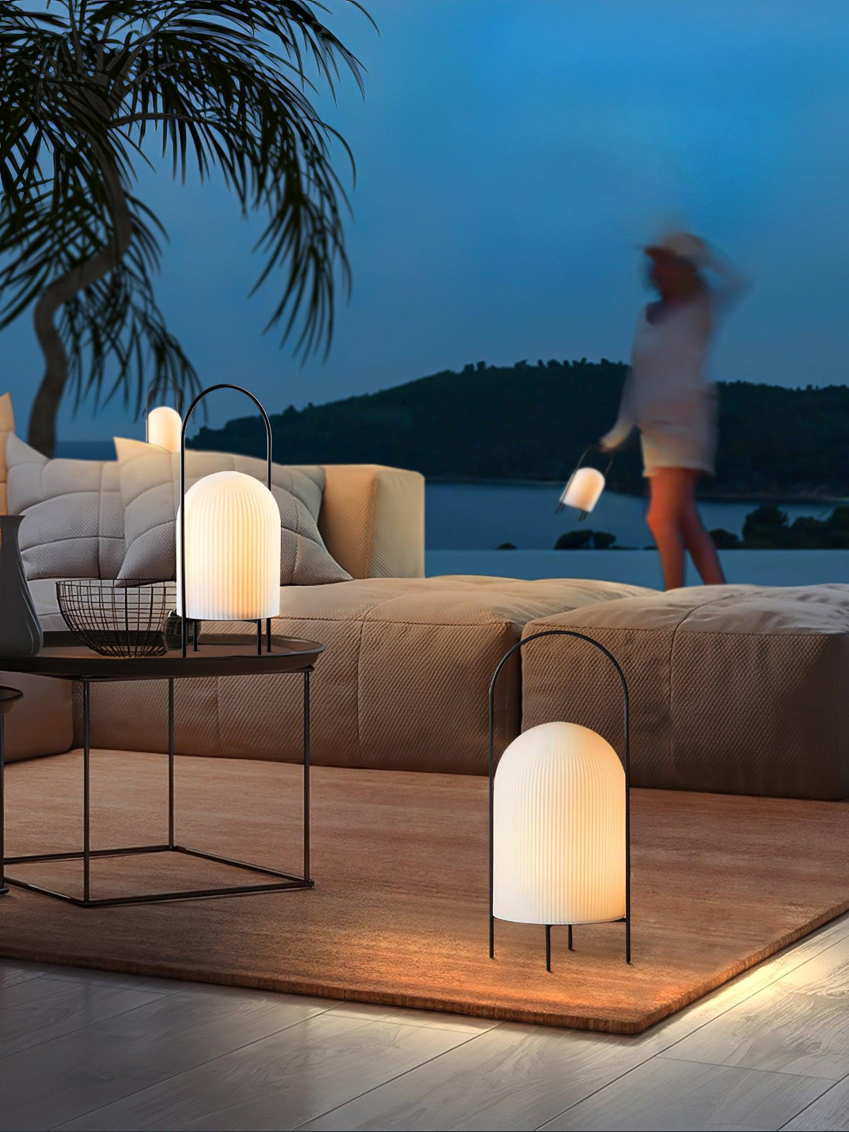 Firaie Glass Minimalist Table Lamp