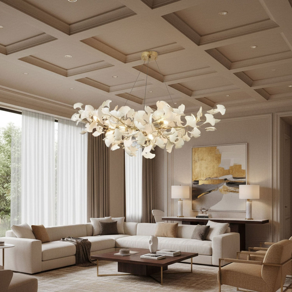 Voena Bloom Gingko Chandelier
