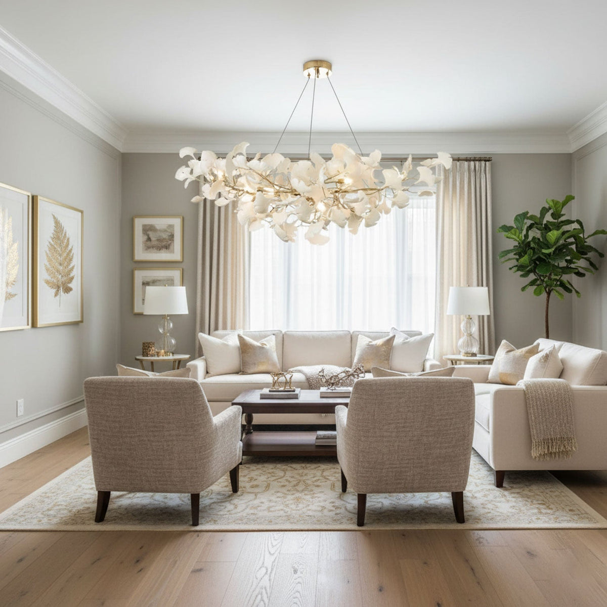 Voena Bloom Gingko Chandelier