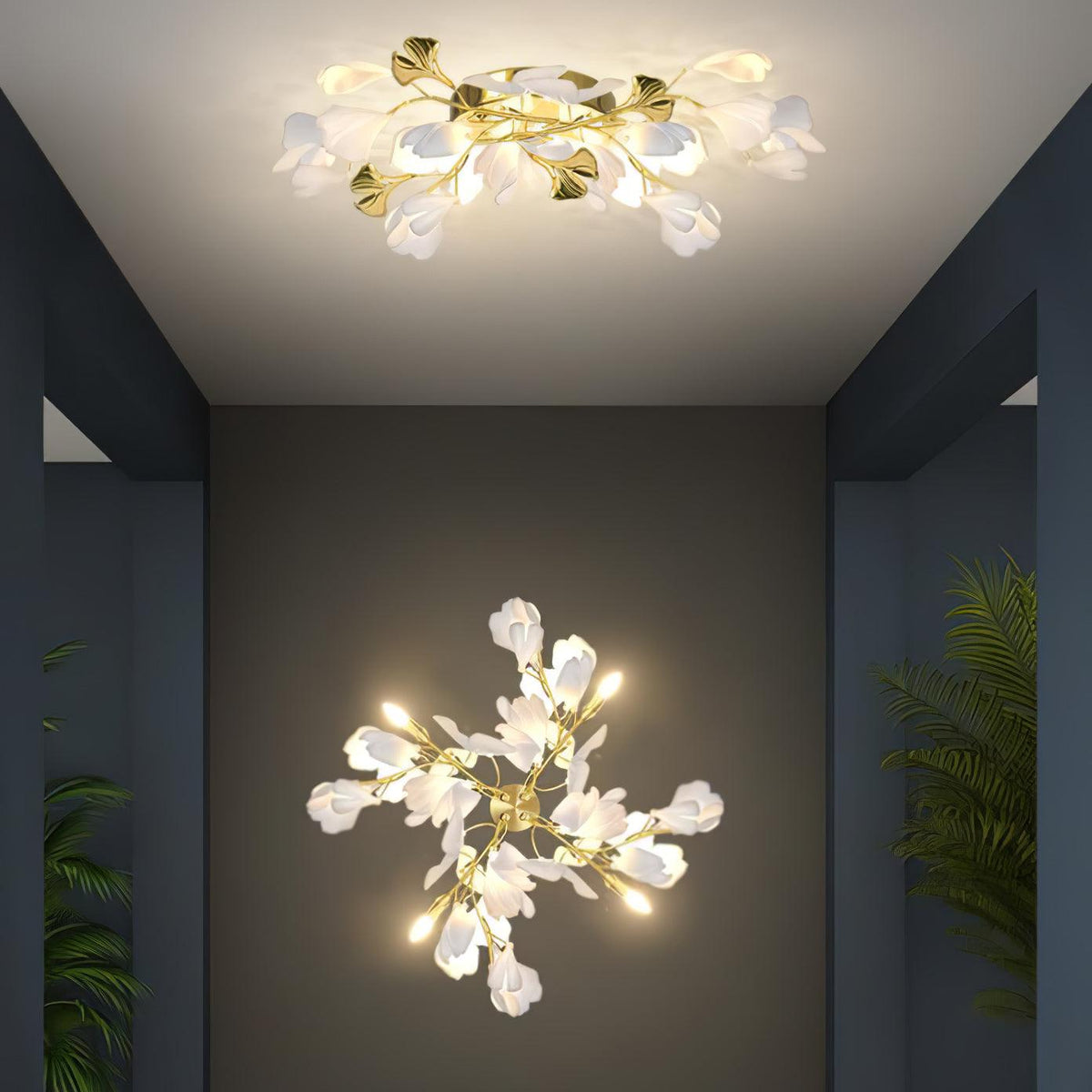 Higus Gingko Flowers Indoor Wall Light