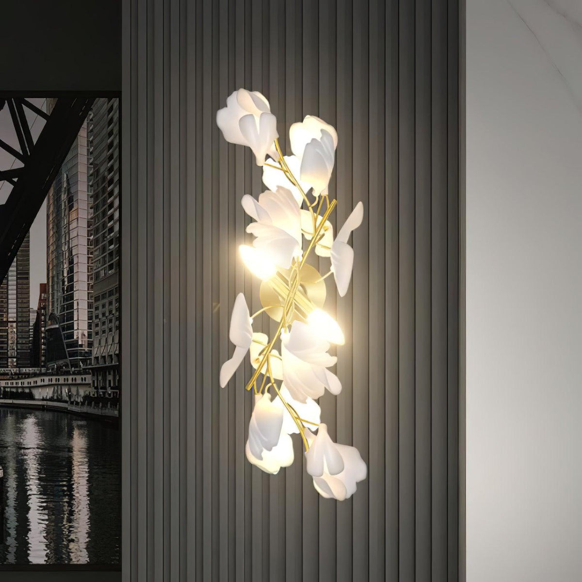 Higus Gingko Flowers Indoor Wall Light
