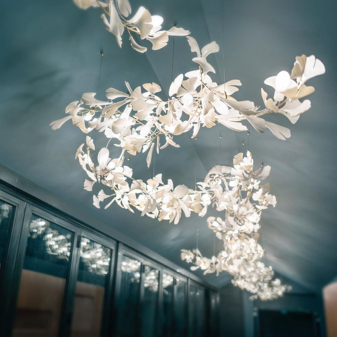 Eurzoris Gingko Leaf Chandelier