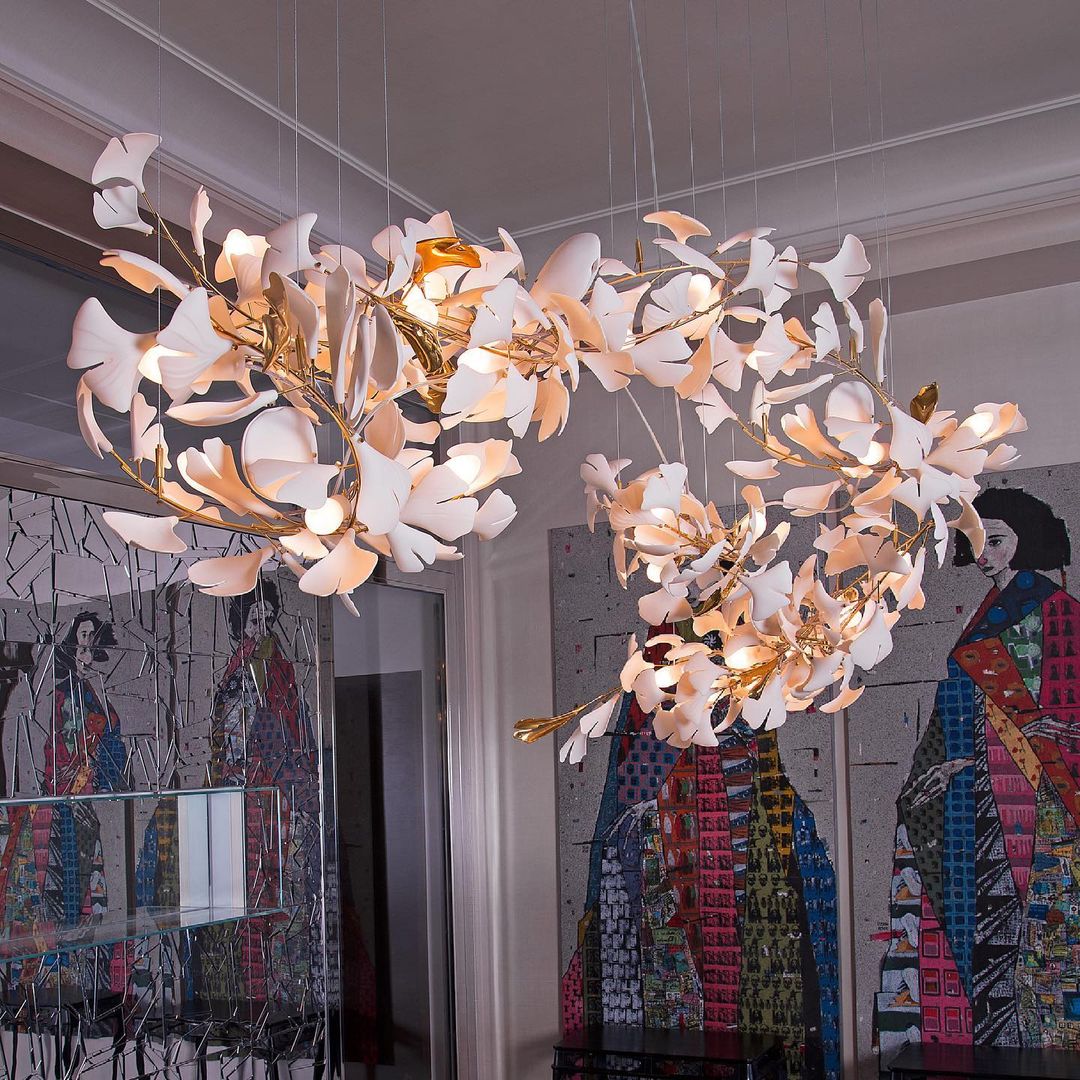 Eurzoris Gingko Leaf Chandelier