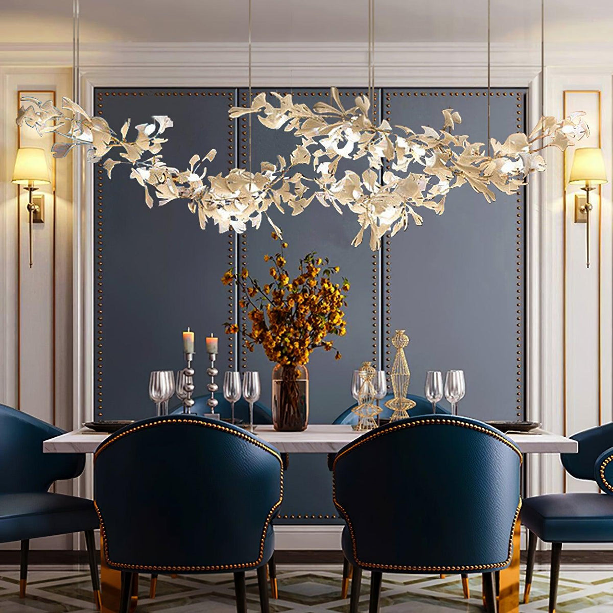 Vashayra Floral Capiz Shell Chandelier
