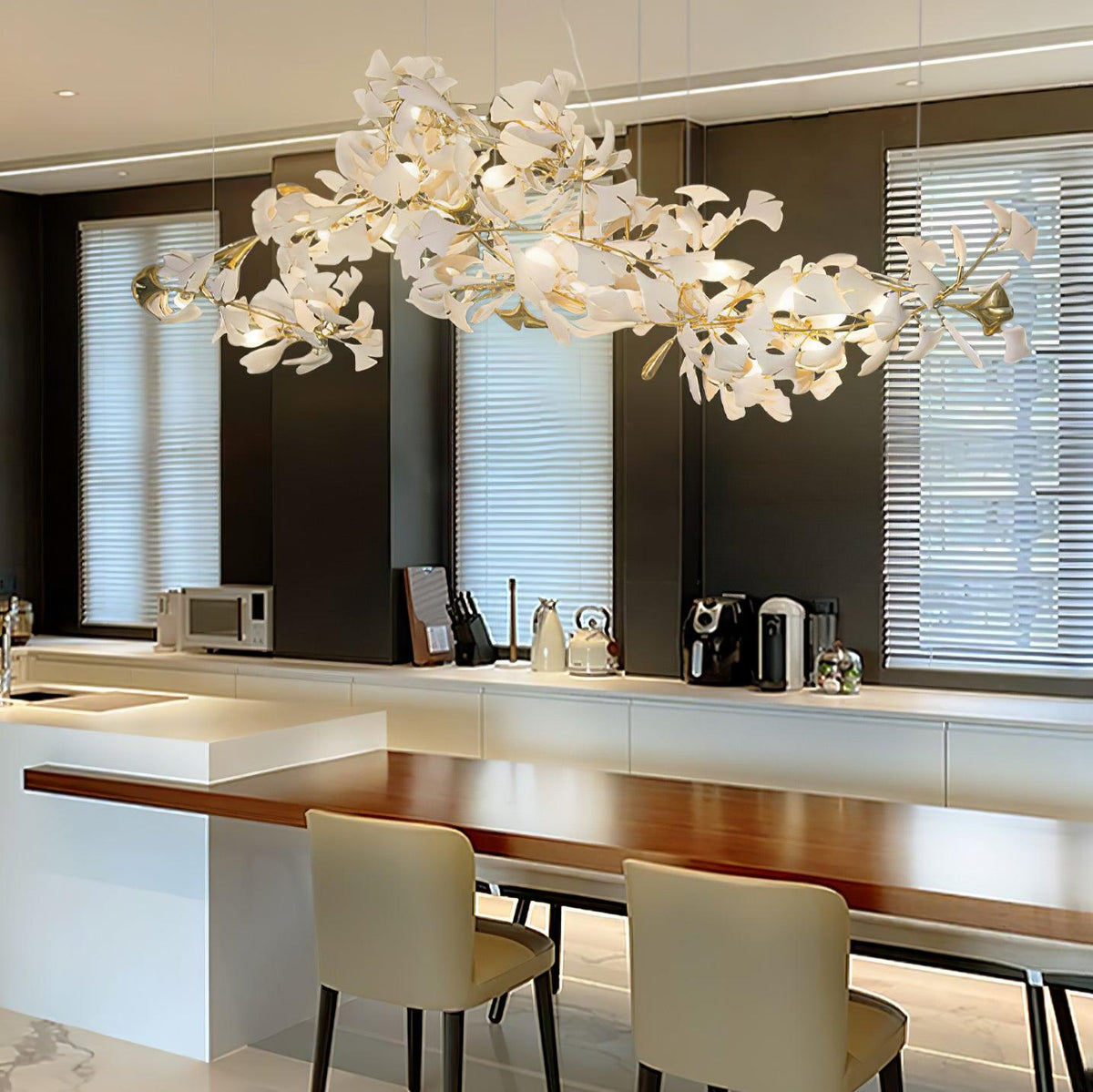 Vashayra Floral Capiz Shell Chandelier