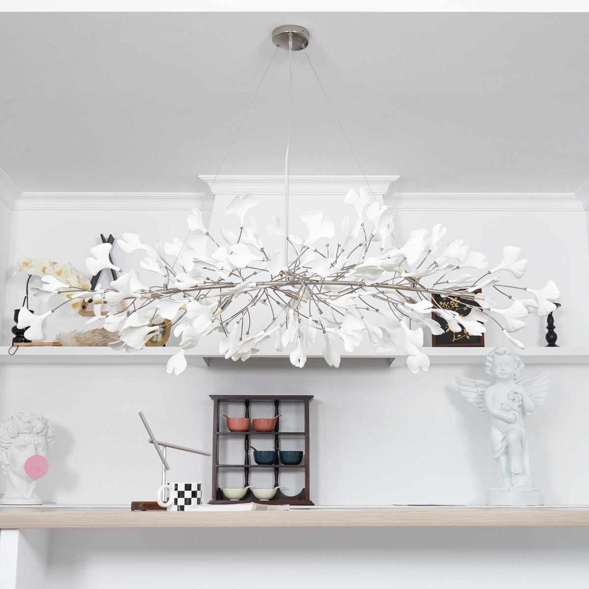 Oriiselle Chandelier Ceramic Gingko Petal Gold