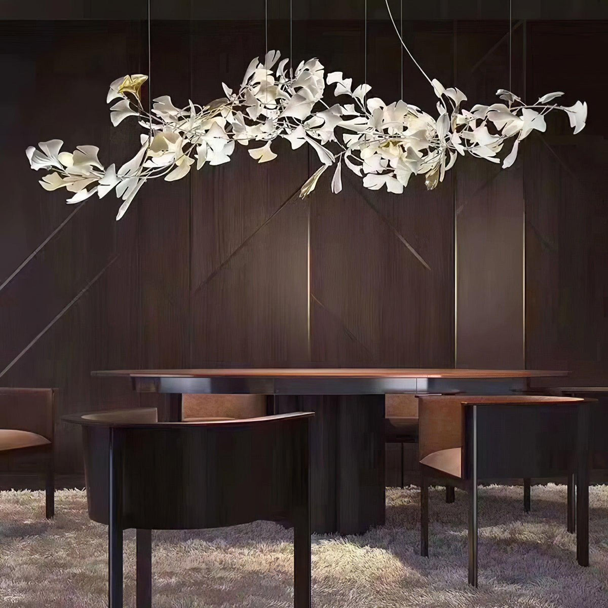 Viraaelle Leaves Combination Gingko Ceramics Chandeliers
