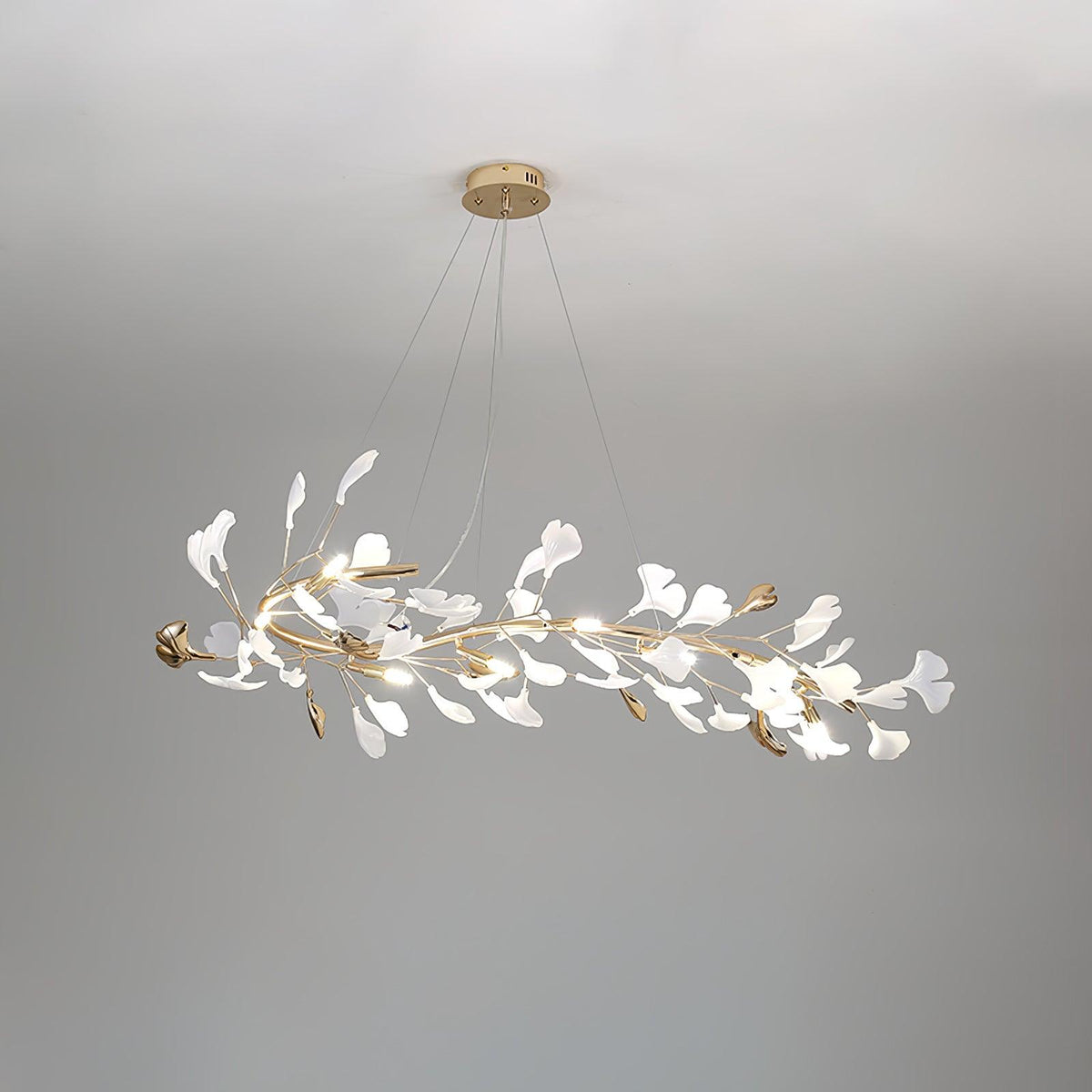 Vixu Postmodern Luxury Gingko Ceramics Chandelier