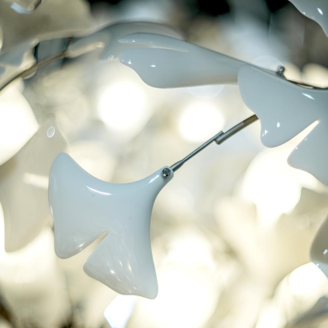 Sorvyn Pendant Lamp Ginkgo Ceramic Brass Floral