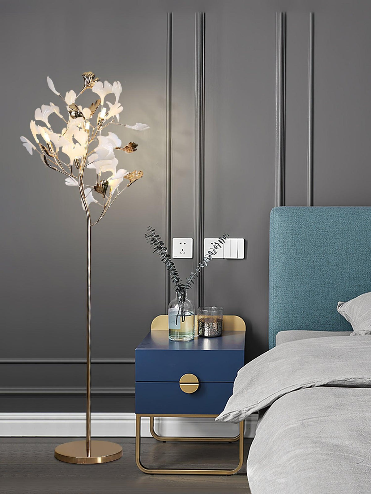 Anoren Luxury Floral Floor Lamp
