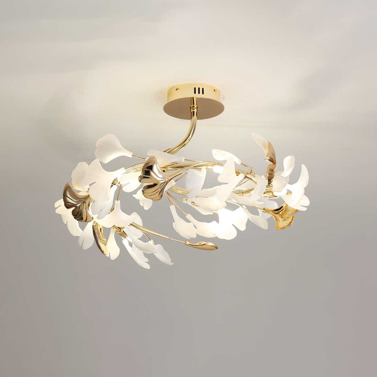 Artheel Premium Nordic Art Gingko Rotating Ceramics Ceiling Lamp