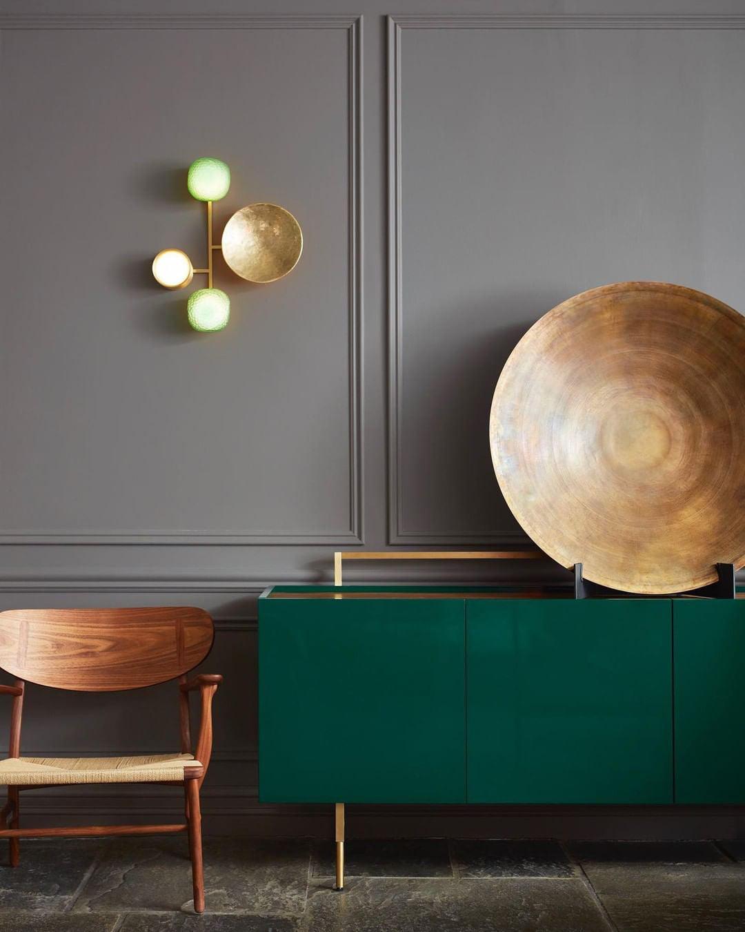Elynis Brass & Glass Modern Wall Lamp