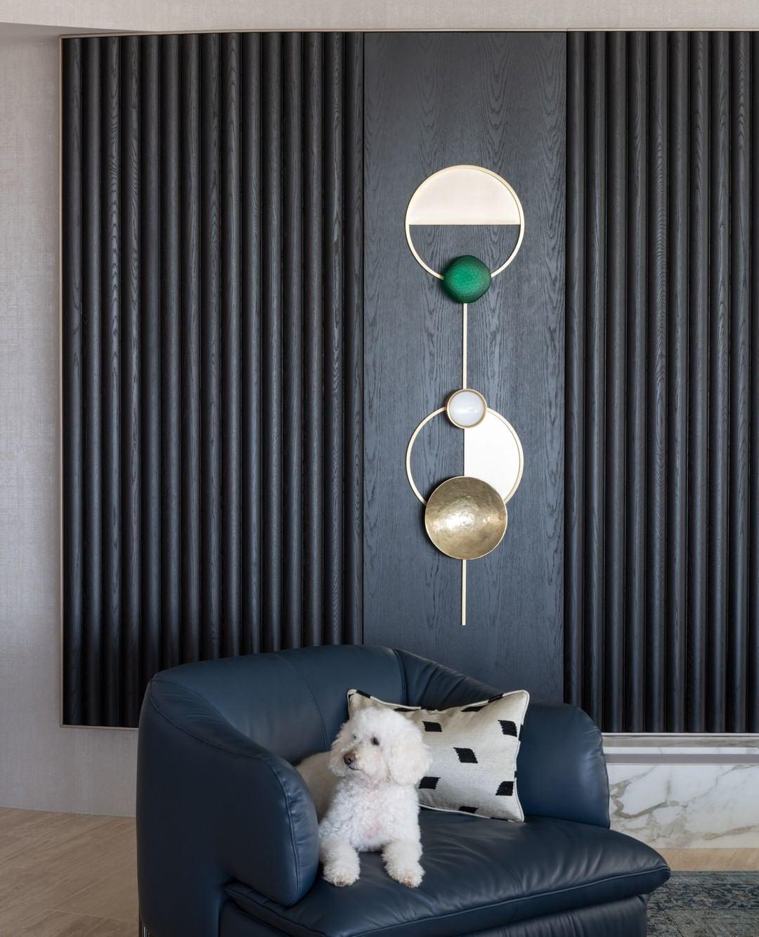 Elynis Brass & Glass Modern Wall Lamp