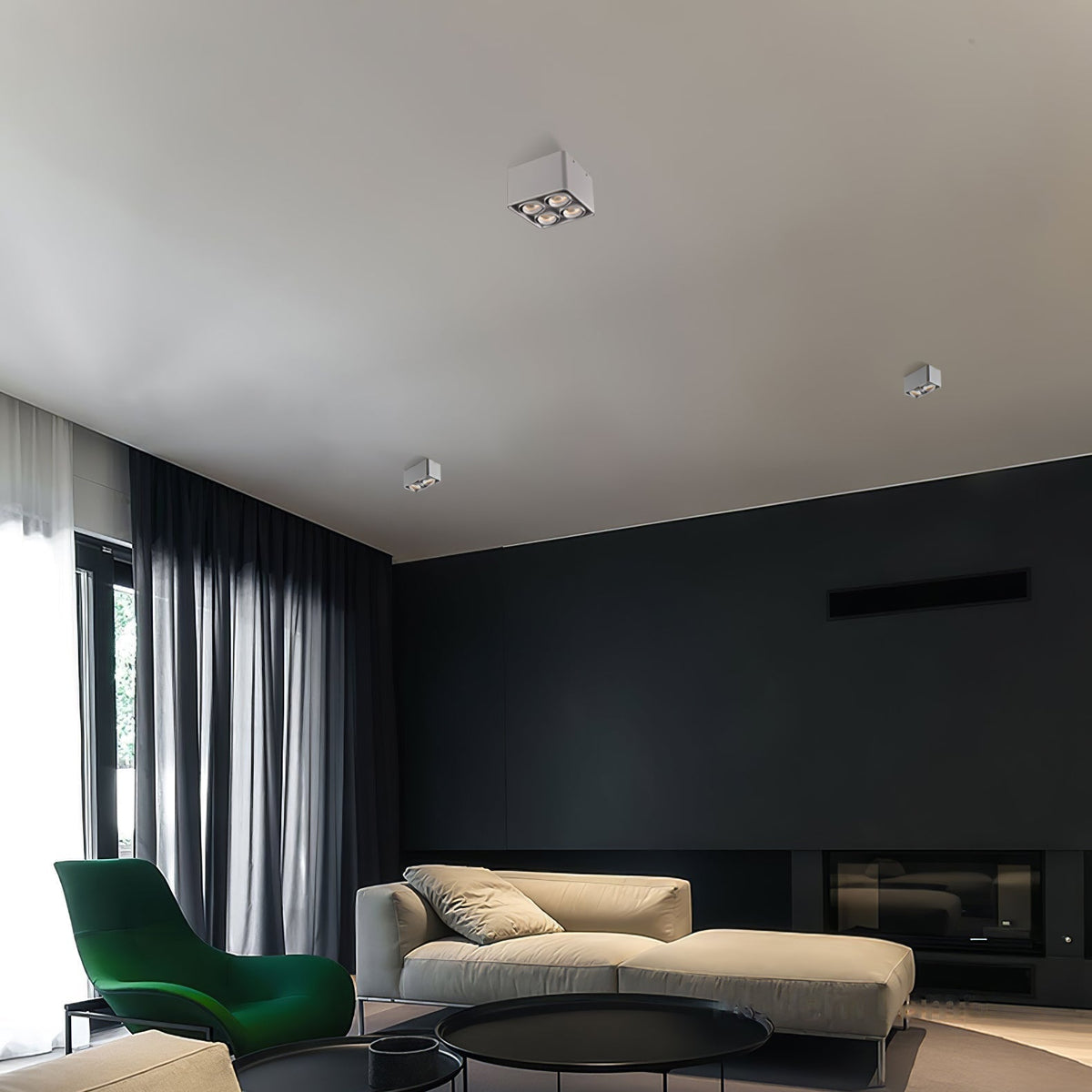 Thea Spotlight Surface Mount Twin LED Angular Minimalist