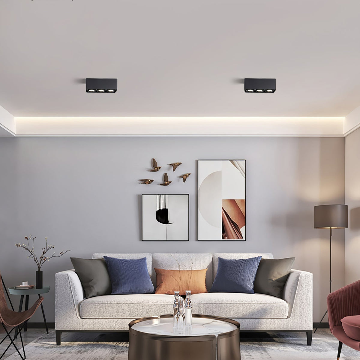 Thea Spotlight Surface Mount Twin LED Angular Minimalist