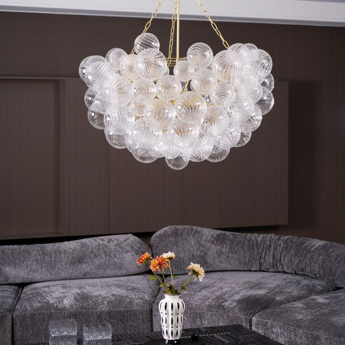 Aurora Chandelier Glass Ball Bubble Modern