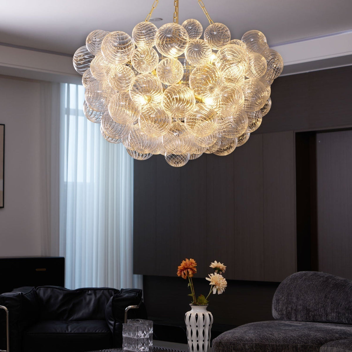 Aurora Chandelier Glass Ball Bubble Modern