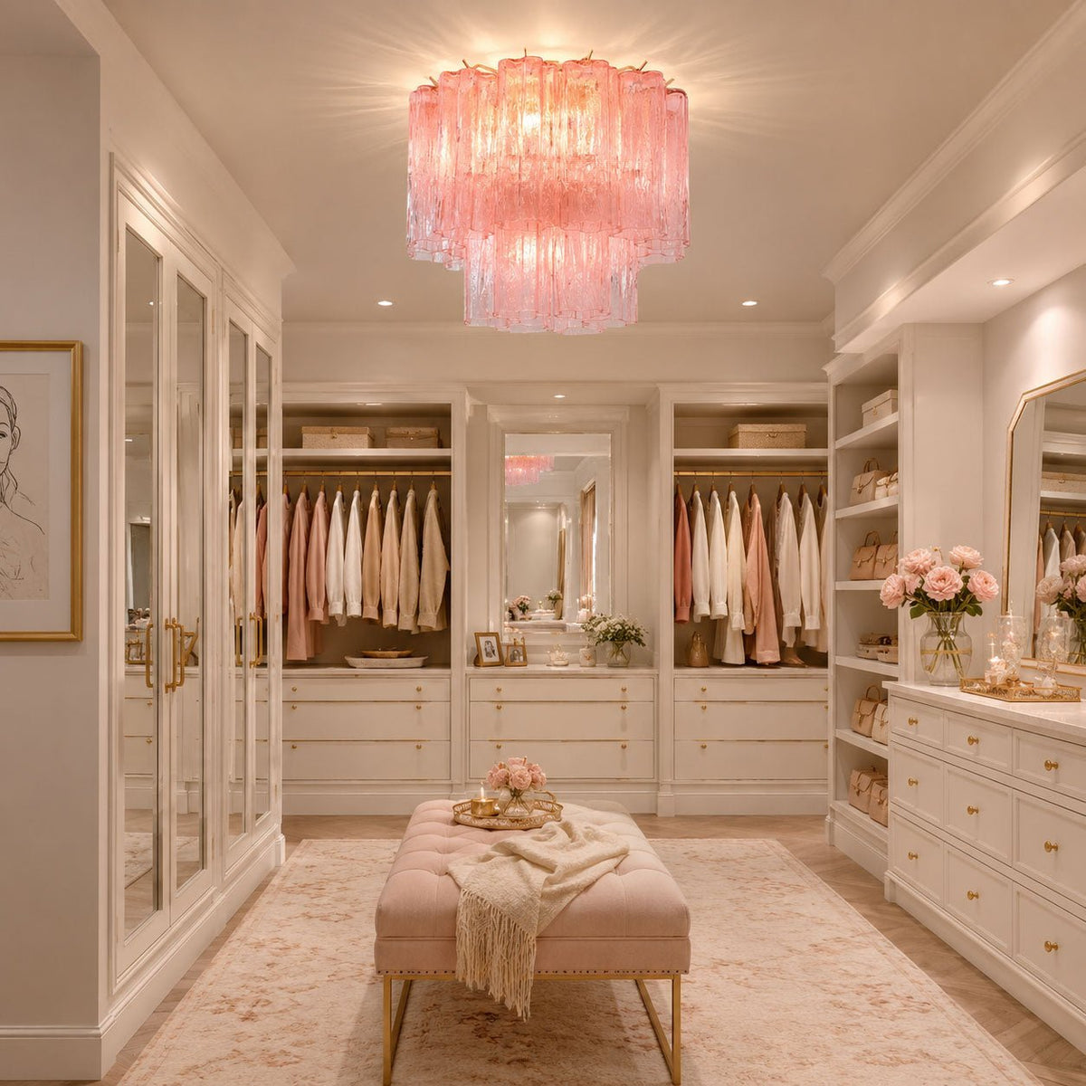 Dania Murano Tubes Flush Mount Ceiling Light