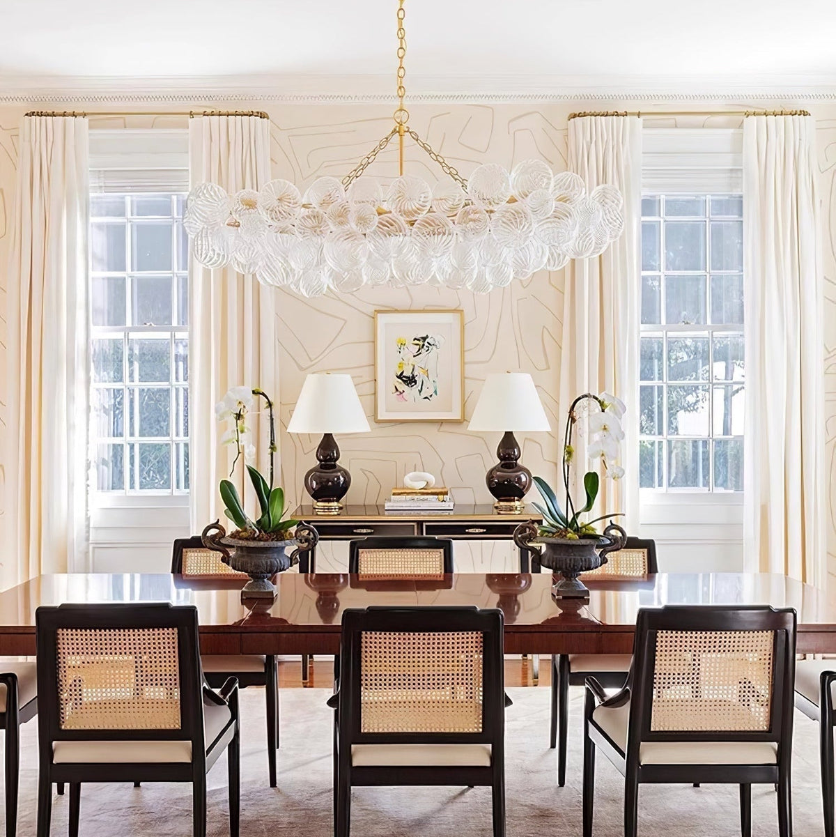 Aurora Chandelier Glass Ball Bubble Modern