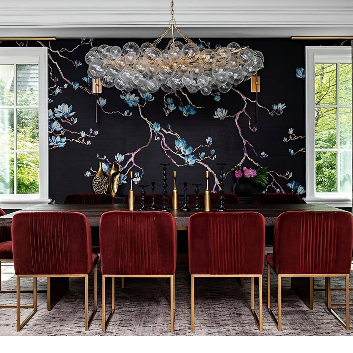 Aurora Chandelier Glass Ball Bubble Modern