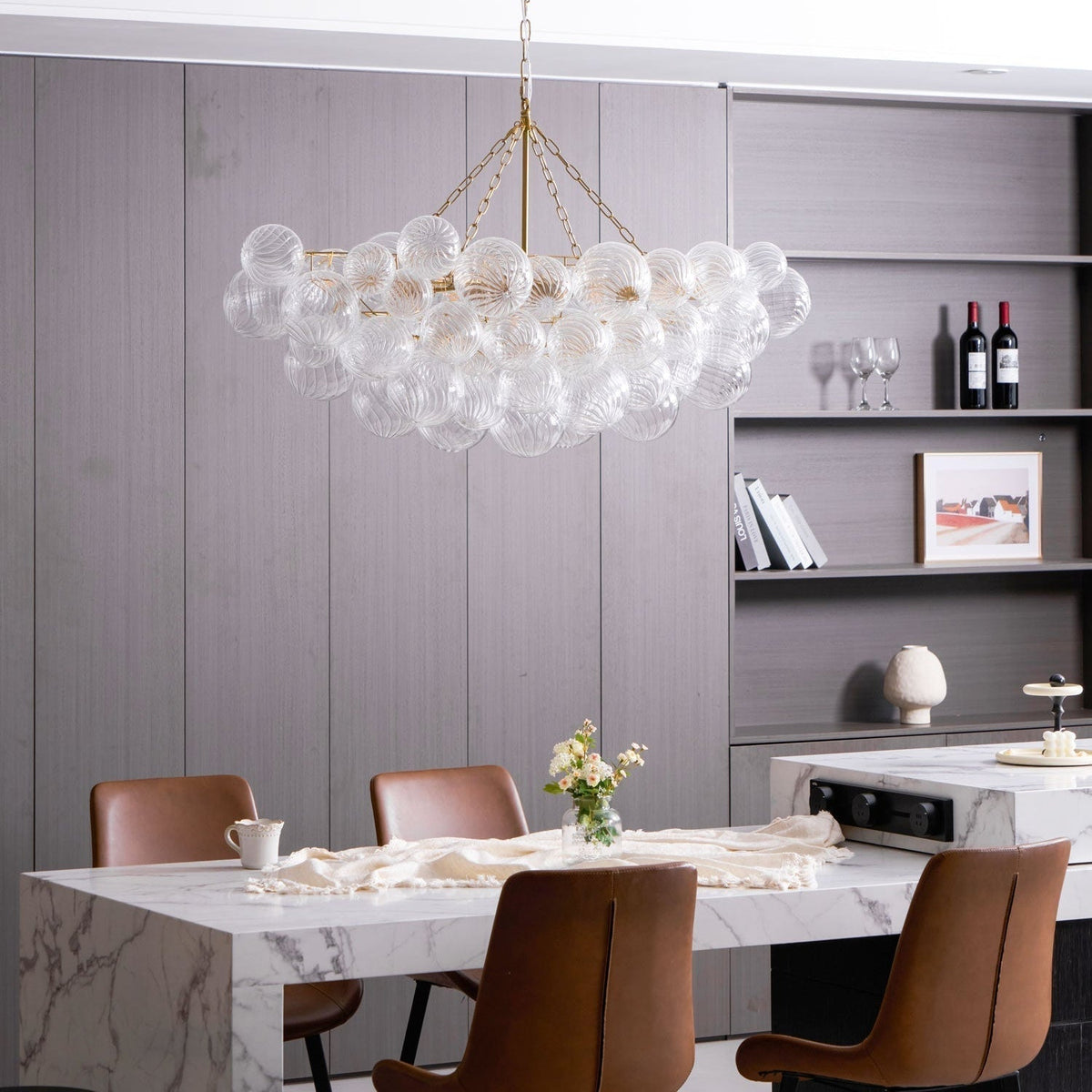 Aurora Chandelier Glass Ball Bubble Modern