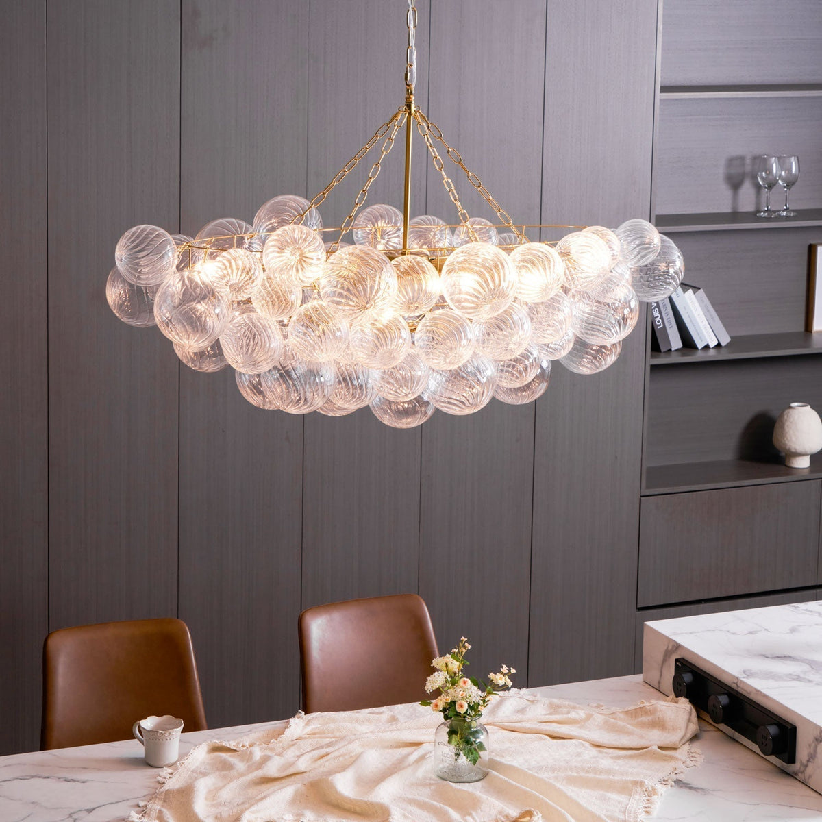 Aurora Chandelier Glass Ball Bubble Modern