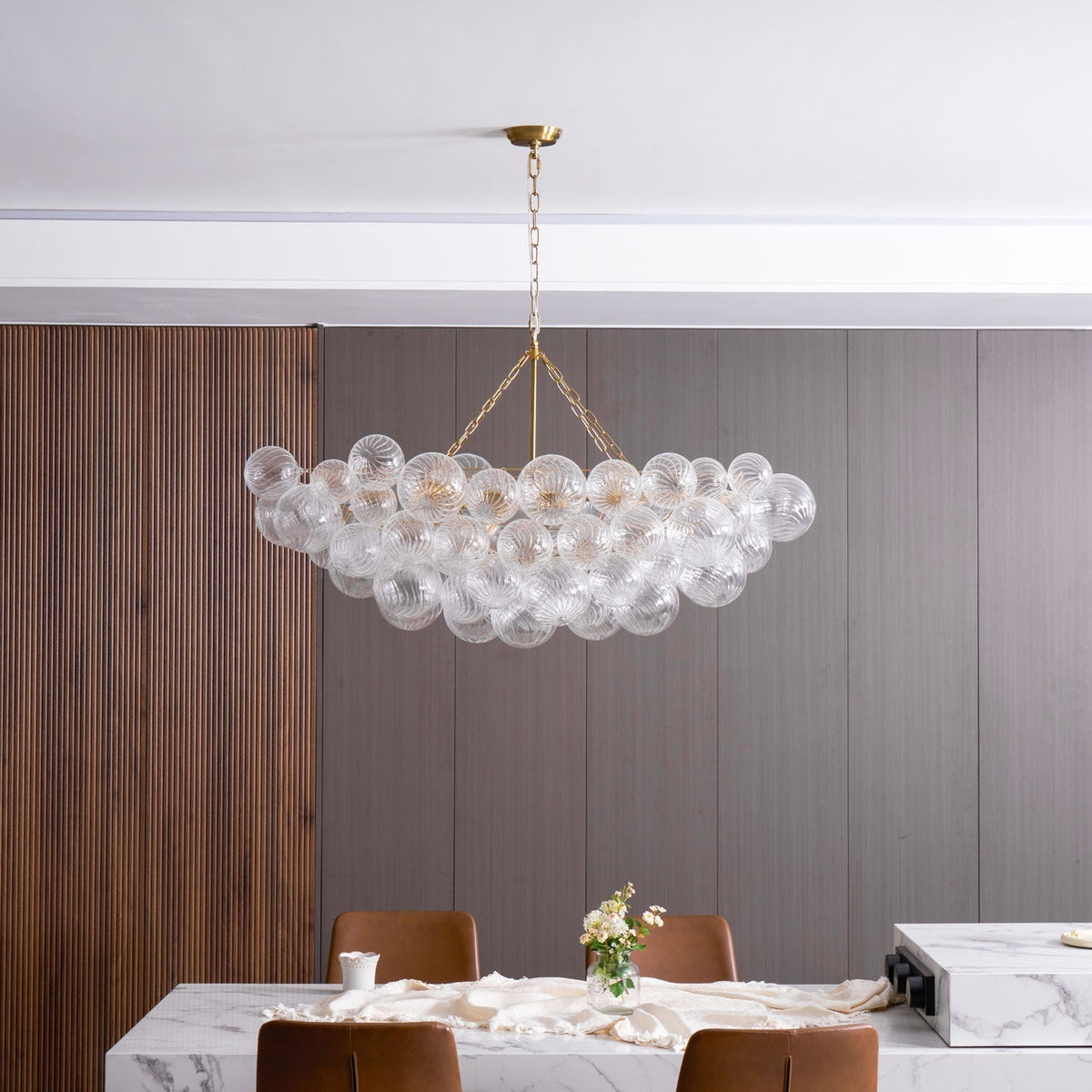 Aurora Chandelier Glass Ball Bubble Modern
