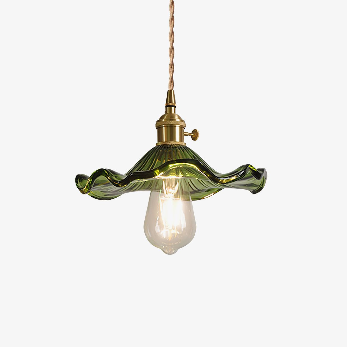 Fagus Glass Hibiscus Flower Pendant Light