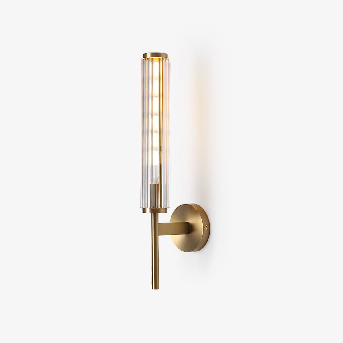 Faylen Premium Linear Brass Glass Wall Light
