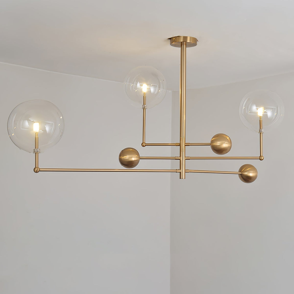 Orbit Contemporary Glass Chandelier