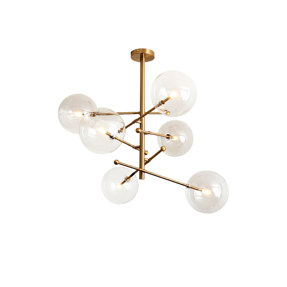Orbit Contemporary Glass Chandelier