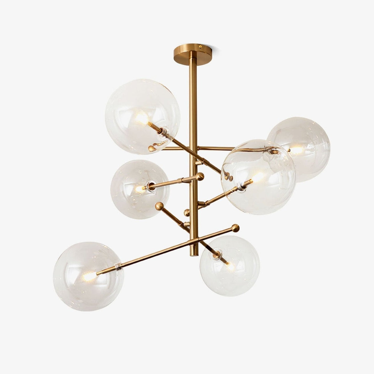 Orbit Contemporary Glass Chandelier