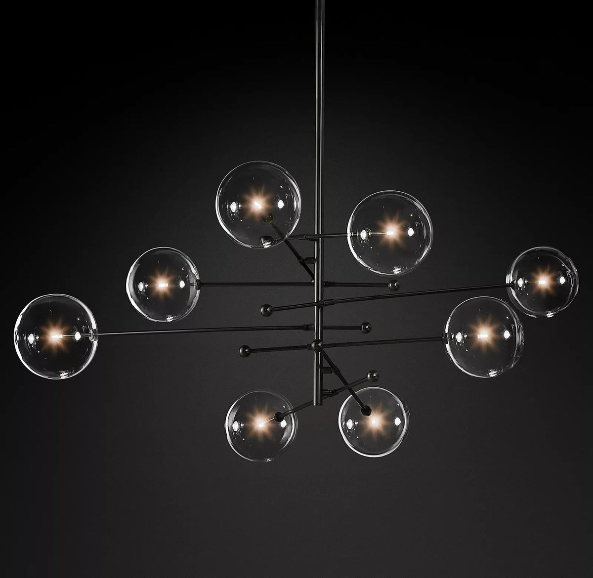 Orbit Contemporary Glass Chandelier