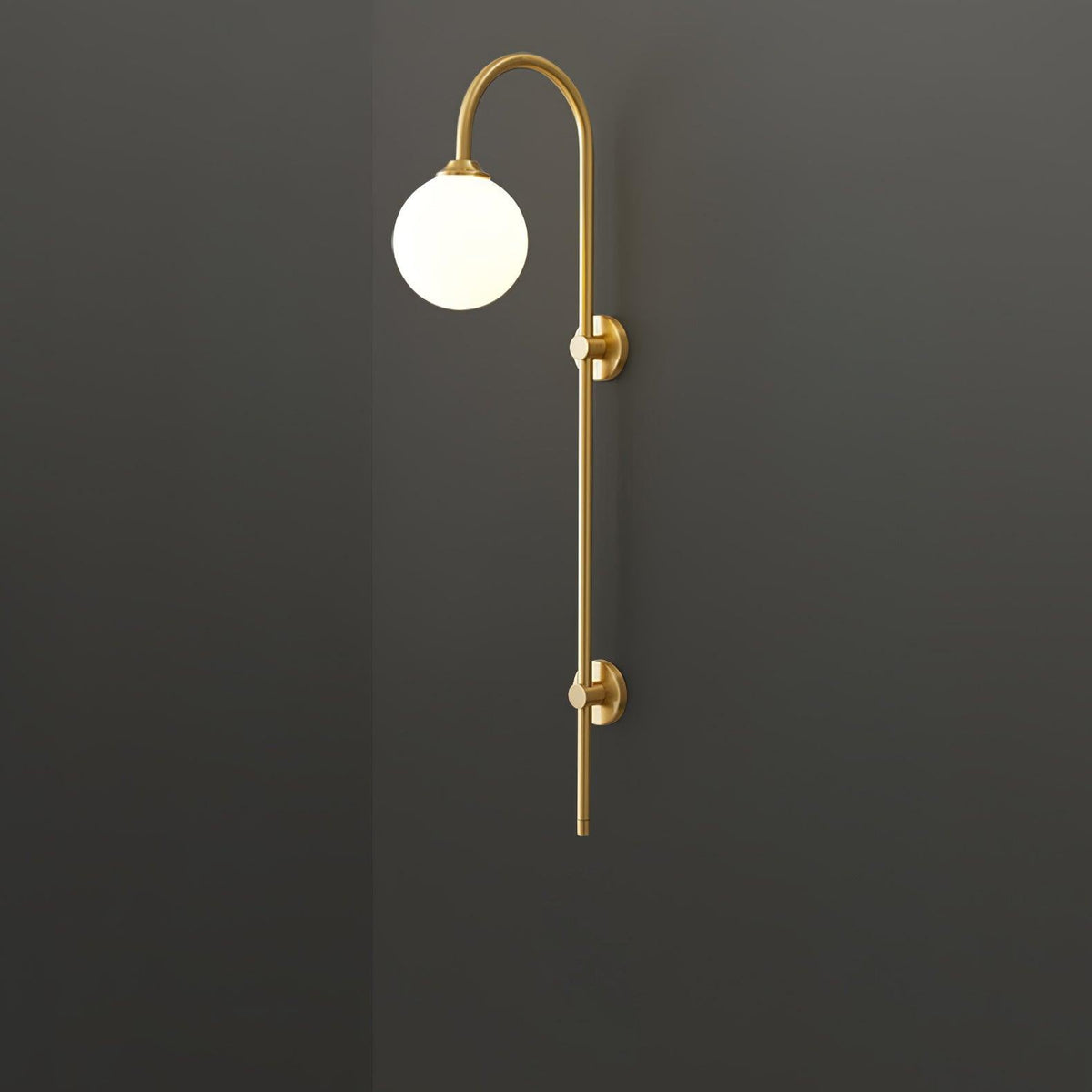 Nyvaris Modern Minimalist Globe Brass Glass Sconce Wall lamp