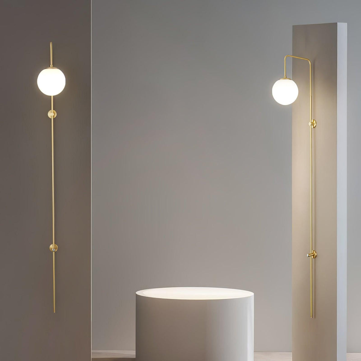 Nyvaris Modern Minimalist Globe Brass Glass Sconce Wall lamp